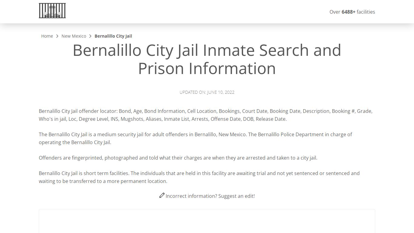 Bernalillo City Jail Inmate Search, Visitation, Phone no ...